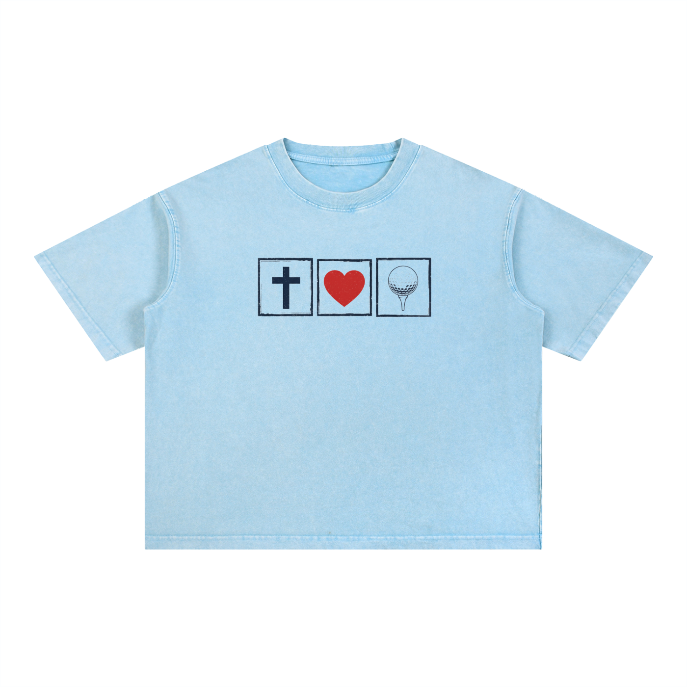Grace Faith Golf Mineral Wash Boxy Cotton T-Shirt
