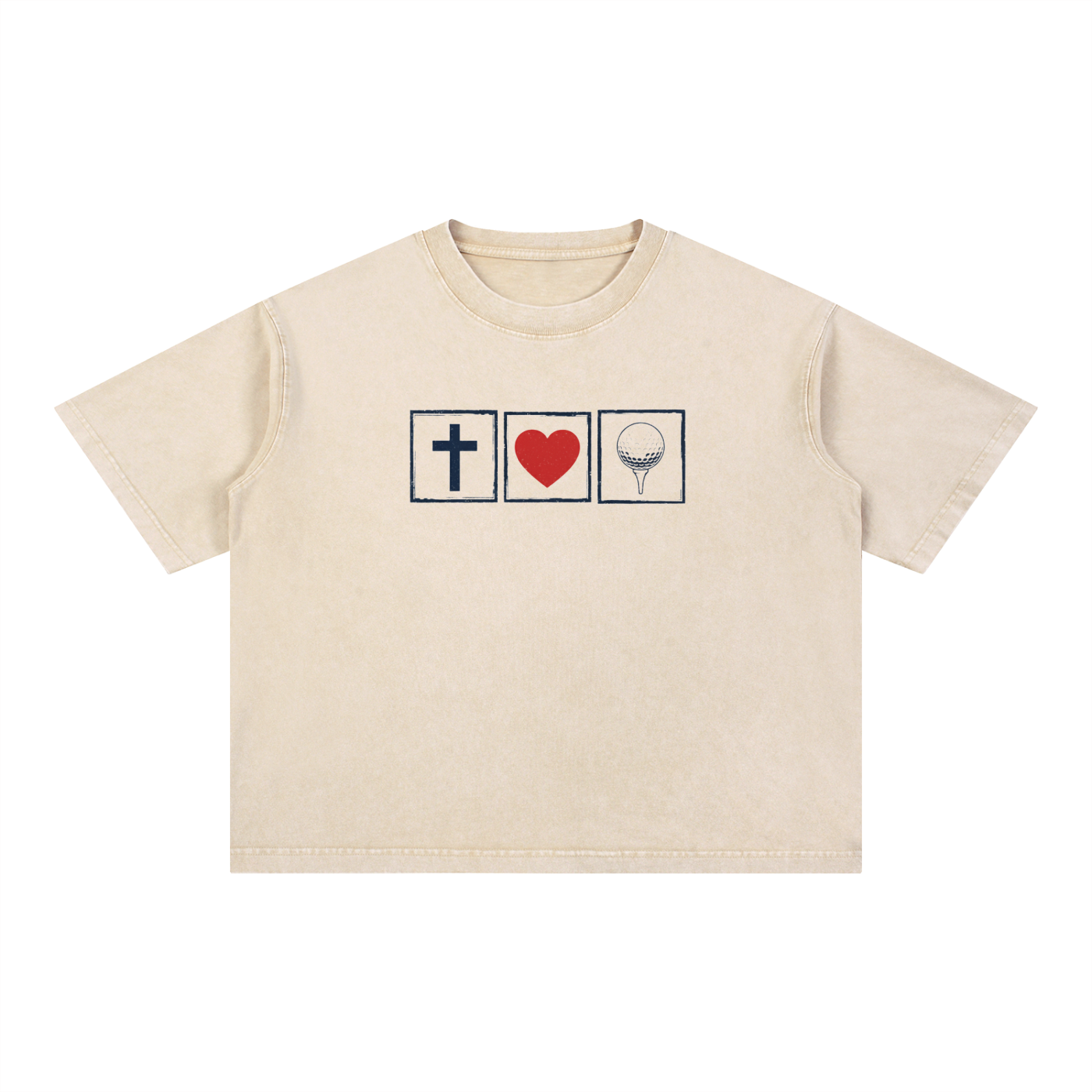 Grace Faith Golf Mineral Wash Boxy Cotton T-Shirt
