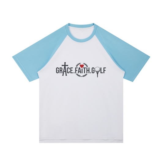 Grace Faith Golf Contrast Raglan Sleeve Mesh T-Shirt