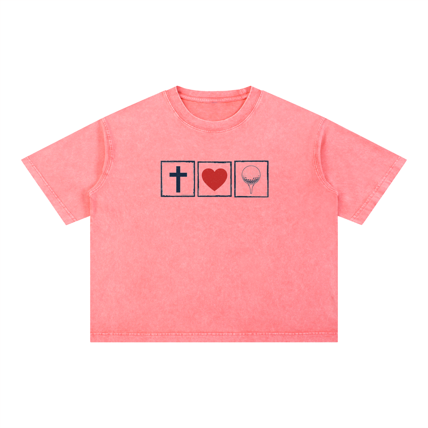 Grace Faith Golf Mineral Wash Boxy Cotton T-Shirt