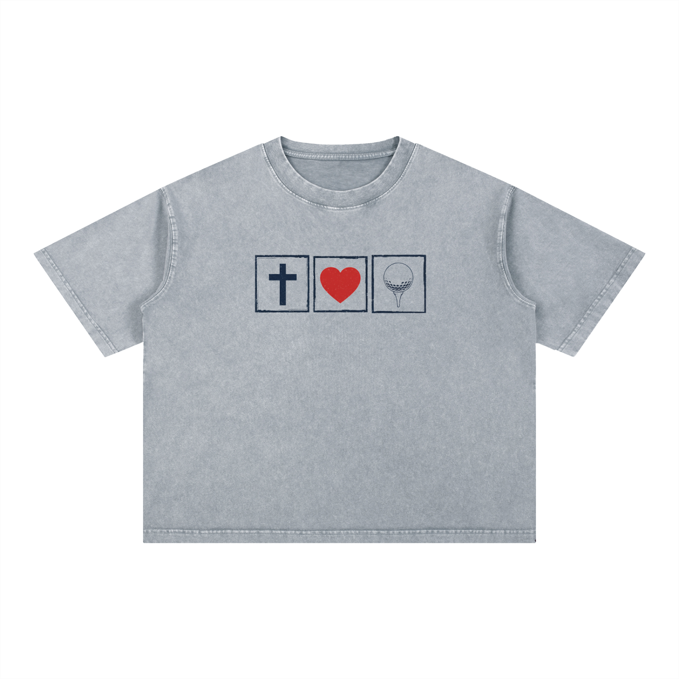 Grace Faith Golf Mineral Wash Boxy Cotton T-Shirt